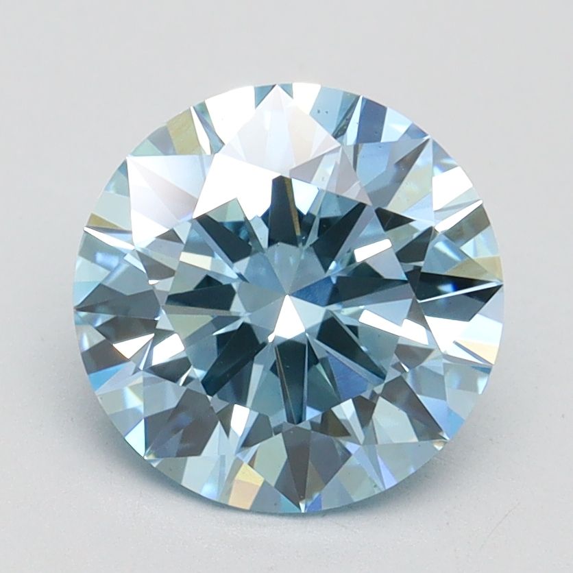 Lab-Grown ROUND Diamond - 2.23 Carat, Fancy Vivid Blue Color, VS2 Clarity | Sustainable Luxury, Dazzling Brilliance | IGI | Certified LG584357206