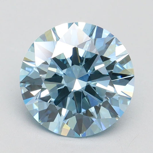 Lab-Grown ROUND Diamond - 2.23 Carat, Fancy Vivid Blue Color, VS2 Clarity | Sustainable Luxury, Dazzling Brilliance | IGI | Certified LG584357206