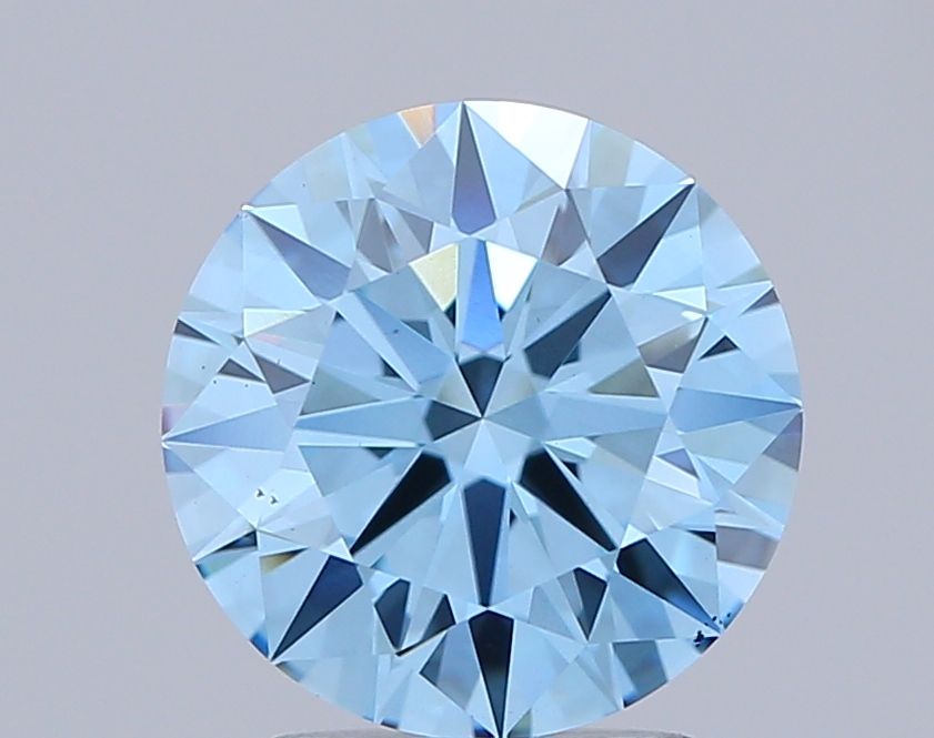 Lab-Grown ROUND Diamond - 2.02 Carat, Fancy Vivid Blue Color, VS1 Clarity | Sustainable Luxury, Dazzling Brilliance | IGI | Certified LG647408900