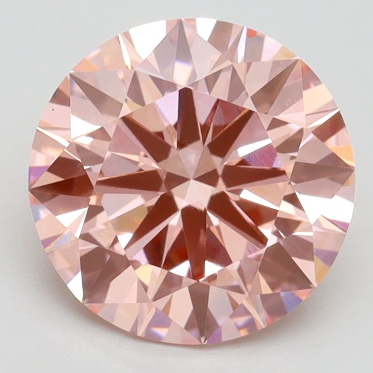 Lab-Grown ROUND Diamond - 2.51 Carat, Fancy Vivid Pink Color, VS2 Clarity | Sustainable Luxury, Dazzling Brilliance | IGI | Certified LG530291614