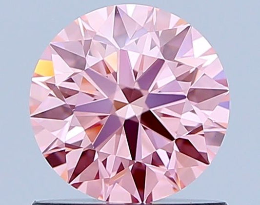 Lab-Grown ROUND Diamond - 0.85 Carat, Fancy Vivid Pink Color, VVS2 Clarity | Sustainable Luxury, Dazzling Brilliance | IGI | Certified LG647492088