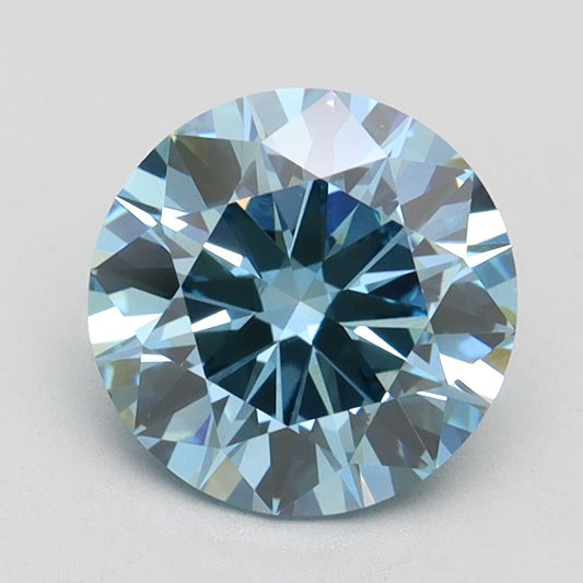 Lab-Grown ROUND Diamond - 2.08 Carat, Fancy Vivid Blue Color, VVS2 Clarity | Sustainable Luxury, Dazzling Brilliance | IGI | Certified LG586338687