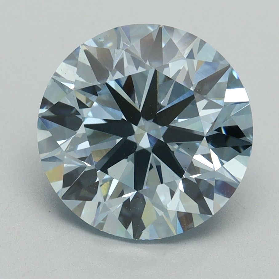 Lab-Grown ROUND Diamond - 3.02 Carat, Fancy Vivid Blue Color, VS1 Clarity | Sustainable Luxury, Dazzling Brilliance | IGI | Certified LG634405133