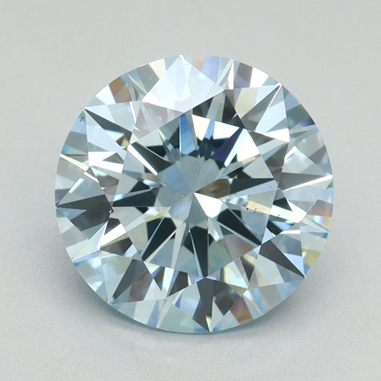 Lab-Grown ROUND Diamond - 3.1 Carat, Fancy Intense Blue Color, VS2 Clarity | Sustainable Luxury, Dazzling Brilliance | IGI | Certified LG636401545