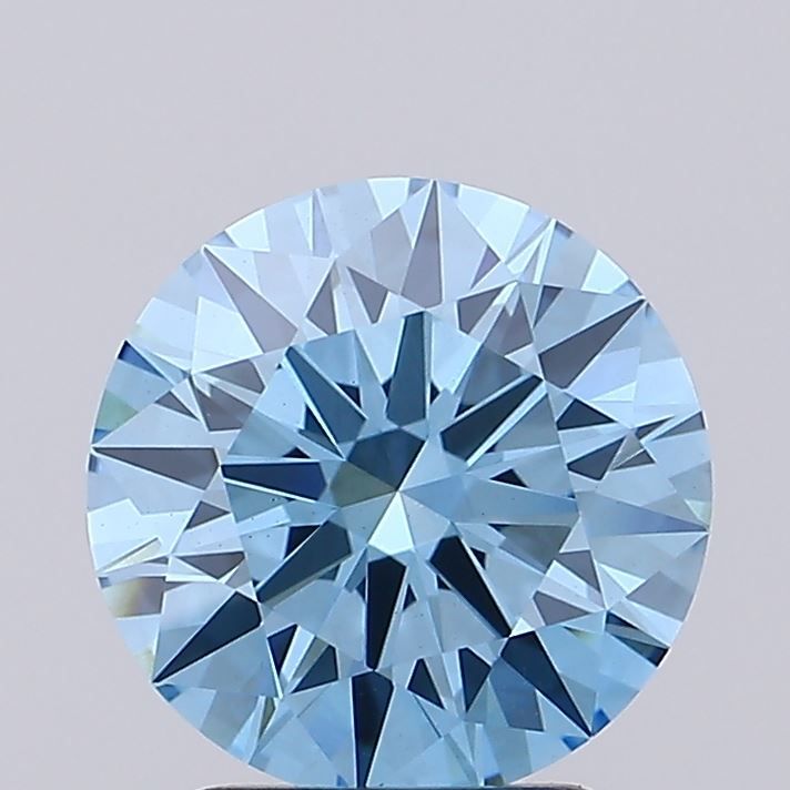 Lab-Grown ROUND Diamond - 2.31 Carat, Fancy Vivid Blue Color, VS1 Clarity | Sustainable Luxury, Dazzling Brilliance | IGI | Certified LG623483872