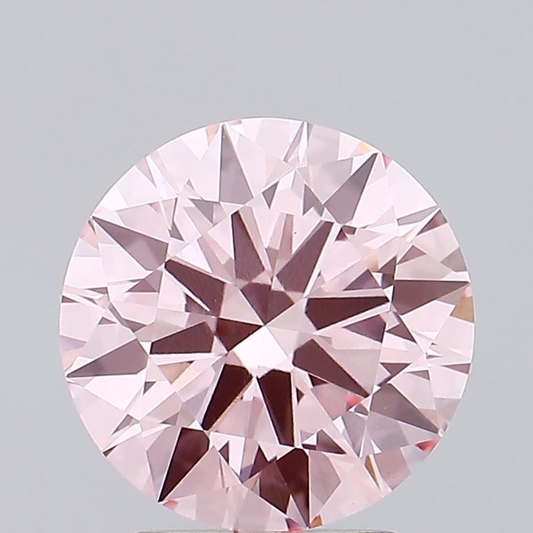 Lab-Grown ROUND Diamond - 2.38 Carat, Fancy Vivid Pink Color, VVS2 Clarity | Sustainable Luxury, Dazzling Brilliance | IGI | Certified LG640478517