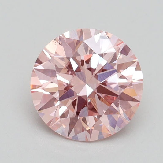 Lab-Grown ROUND Diamond - 1.32 Carat, Fancy Intense Pink Color, SI1 Clarity | Sustainable Luxury, Dazzling Brilliance | IGI | Certified LG529285397