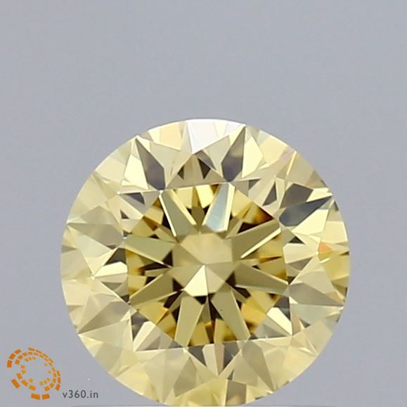 Lab-Grown ROUND Diamond - 1.02 Carat, Fancy Intense Yellow Color, VVS2 Clarity | Sustainable Luxury, Dazzling Brilliance | IGI | Certified LG591358168