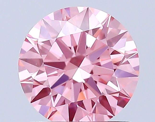 Lab-Grown ROUND Diamond - 1 Carat, Fancy Vivid Pink Color, VS1 Clarity | Sustainable Luxury, Dazzling Brilliance | IGI | Certified LG649413161