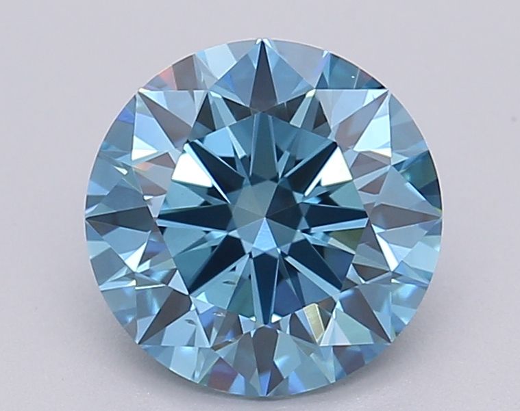 Lab-Grown ROUND Diamond - 1.5 Carat, Fancy Vivid Blue Color, VS2 Clarity | Sustainable Luxury, Dazzling Brilliance | IGI | Certified LG611390196