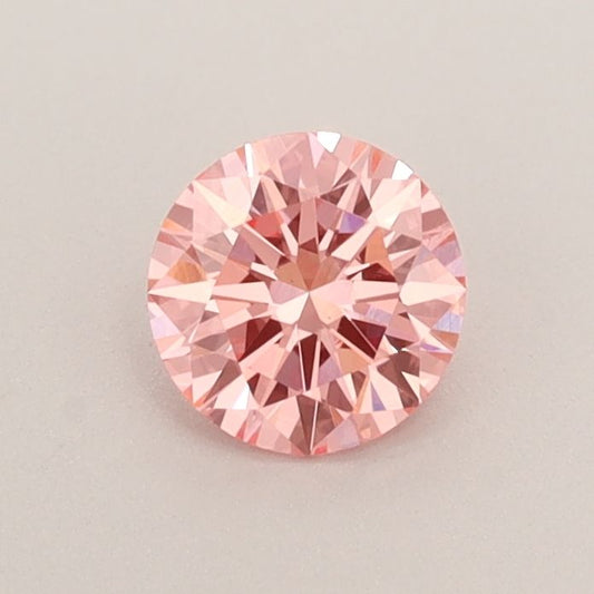 Lab-Grown ROUND Diamond - 0.44 Carat, Fancy Vivid Pink Color, VS1 Clarity | Sustainable Luxury, Dazzling Brilliance | IGI | Certified LG582357736