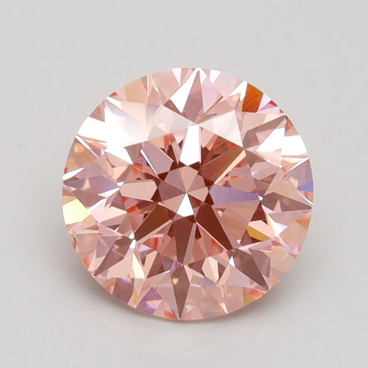 Lab-Grown ROUND Diamond - 2.08 Carat, Fancy Vivid Pink Color, VS2 Clarity | Sustainable Luxury, Dazzling Brilliance | IGI | Certified LG528229233