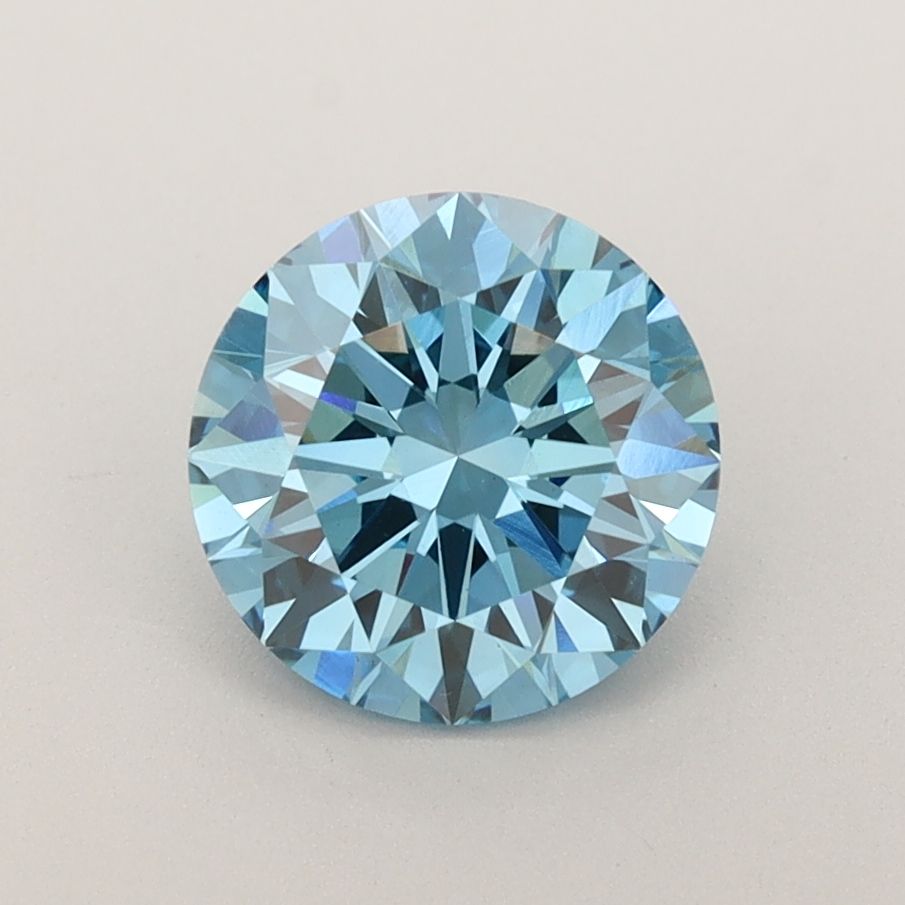 Lab-Grown ROUND Diamond - 1.61 Carat, Fancy Vivid Blue Color, VS1 Clarity | Sustainable Luxury, Dazzling Brilliance | IGI | Certified LG585335729