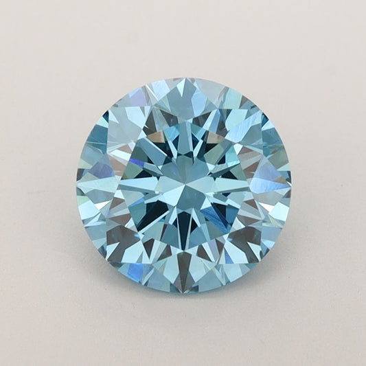 Lab-Grown ROUND Diamond - 1.61 Carat, Fancy Vivid Blue Color, VS1 Clarity | Sustainable Luxury, Dazzling Brilliance | IGI | Certified LG585335729