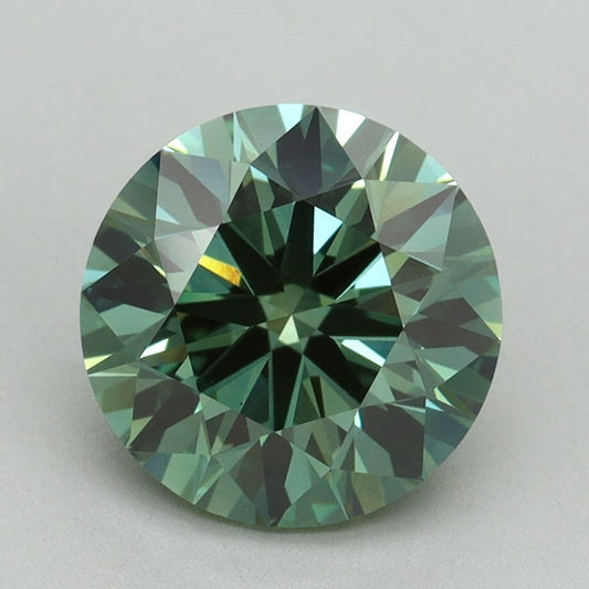 Lab-Grown ROUND Diamond - 3.09 Carat, Fancy Vivid Green Color, VS1 Clarity | Sustainable Luxury, Dazzling Brilliance | IGI | Certified LG636401495