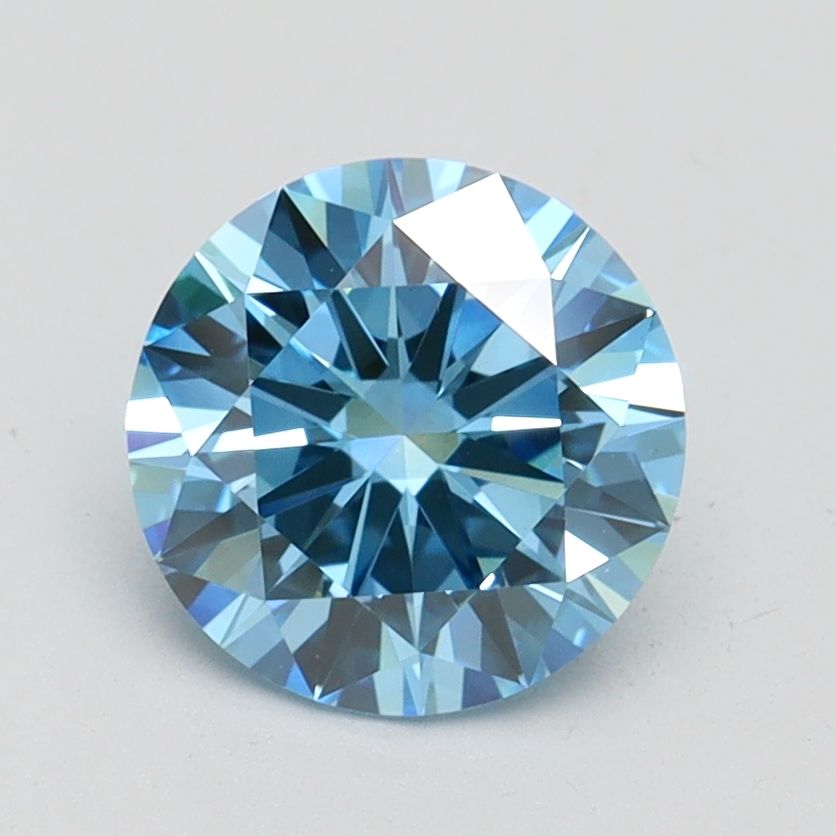 Lab-Grown ROUND Diamond - 1.52 Carat, Fancy Vivid Blue Color, VVS2 Clarity | Sustainable Luxury, Dazzling Brilliance | IGI | Certified LG581311776