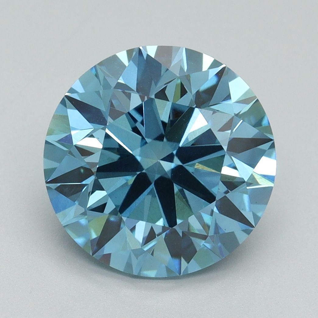 Lab-Grown ROUND Diamond - 4.07 Carat, Fancy Vivid Blue Color, VS1 Clarity | Sustainable Luxury, Dazzling Brilliance | IGI | Certified LG638454321