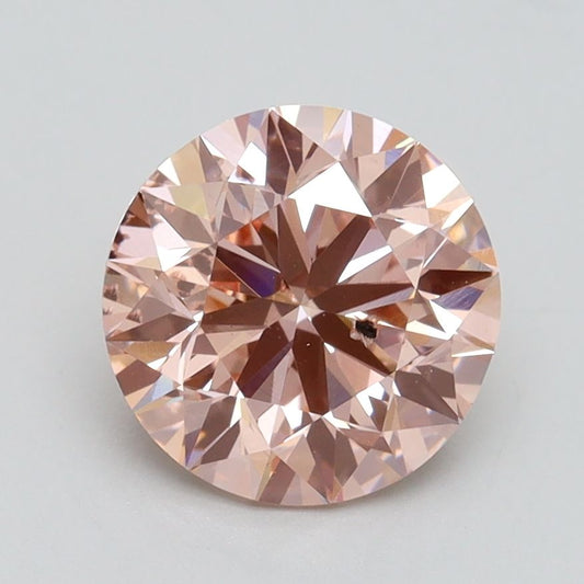 Lab-Grown ROUND Diamond - 2.02 Carat, Fancy Intense Pink Color, SI1 Clarity | Sustainable Luxury, Dazzling Brilliance | IGI | Certified LG538278873