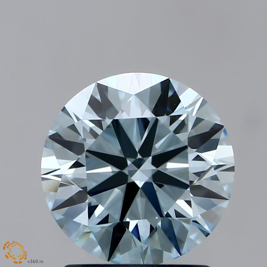 Lab-Grown ROUND Diamond - 1.4 Carat, Fancy Light Greenish Blue Color, VVS2 Clarity | Sustainable Luxury, Dazzling Brilliance | IGI | Certified LG371903809