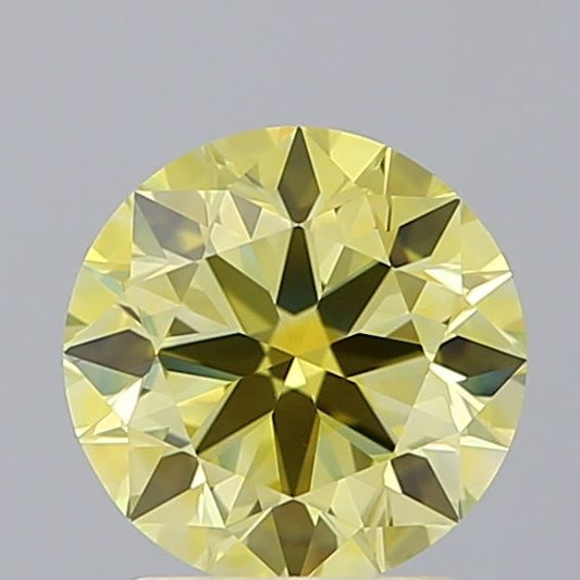 Lab-Grown ROUND Diamond - 1.5 Carat, Fancy Intense Yellow Color, VVS2 Clarity | Sustainable Luxury, Dazzling Brilliance | IGI | Certified LG605357623