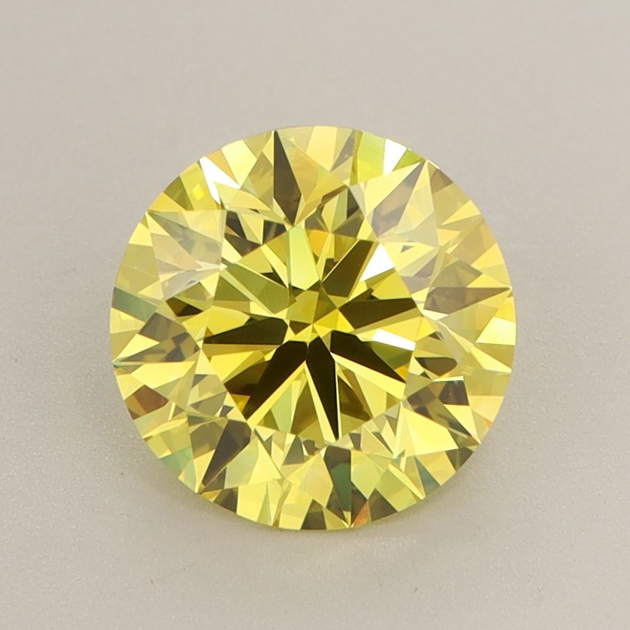 Lab-Grown ROUND Diamond - 2.06 Carat, Fancy Vivid Yellow Color, VVS2 Clarity | Sustainable Luxury, Dazzling Brilliance | IGI | Certified LG635452434