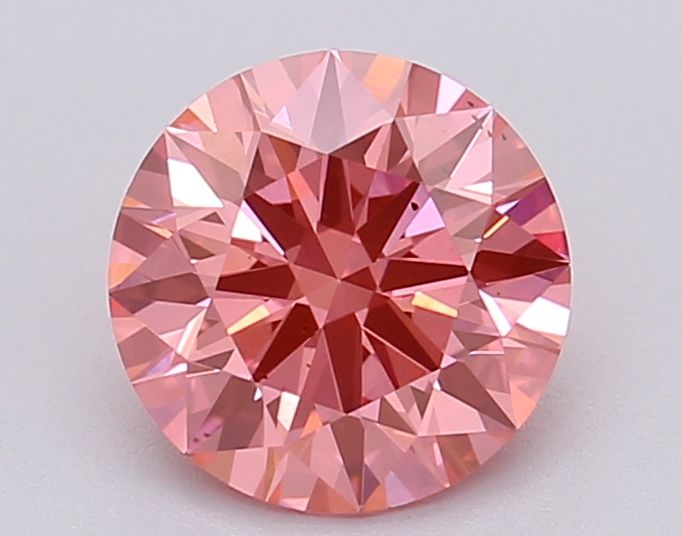 Lab-Grown ROUND Diamond - 1.05 Carat, Fancy Vivid Pink Color, VS2 Clarity | Sustainable Luxury, Dazzling Brilliance | IGI | Certified LG615366865