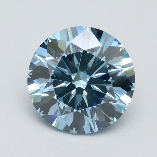 Lab-Grown ROUND Diamond - 2.84 Carat, Fancy Intense Blue Color, VS1 Clarity | Sustainable Luxury, Dazzling Brilliance | IGI | Certified LG595381739