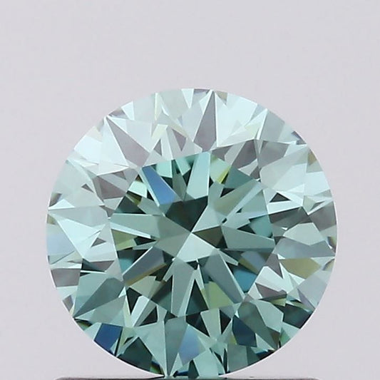 Lab-Grown ROUND Diamond - 0.84 Carat, Fancy Vivid Green Color, VVS2 Clarity | Sustainable Luxury, Dazzling Brilliance | IGI | Certified LG614394871