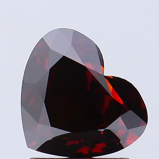 Lab-Grown HEART Diamond - 2.01 Carat, Fancy Dark Brownish Red Color, VVS2 Clarity | Sustainable Luxury, Dazzling Brilliance | NONE | Certified kksonsndHPF2706