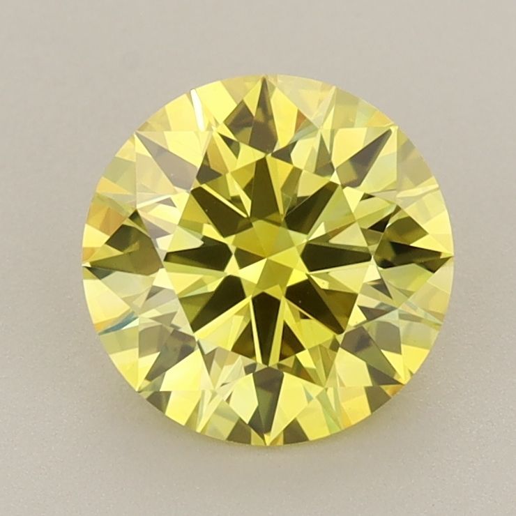 Lab-Grown ROUND Diamond - 1.5 Carat, Fancy Vivid Yellow Color, VS1 Clarity | Sustainable Luxury, Dazzling Brilliance | IGI | Certified LG629481074