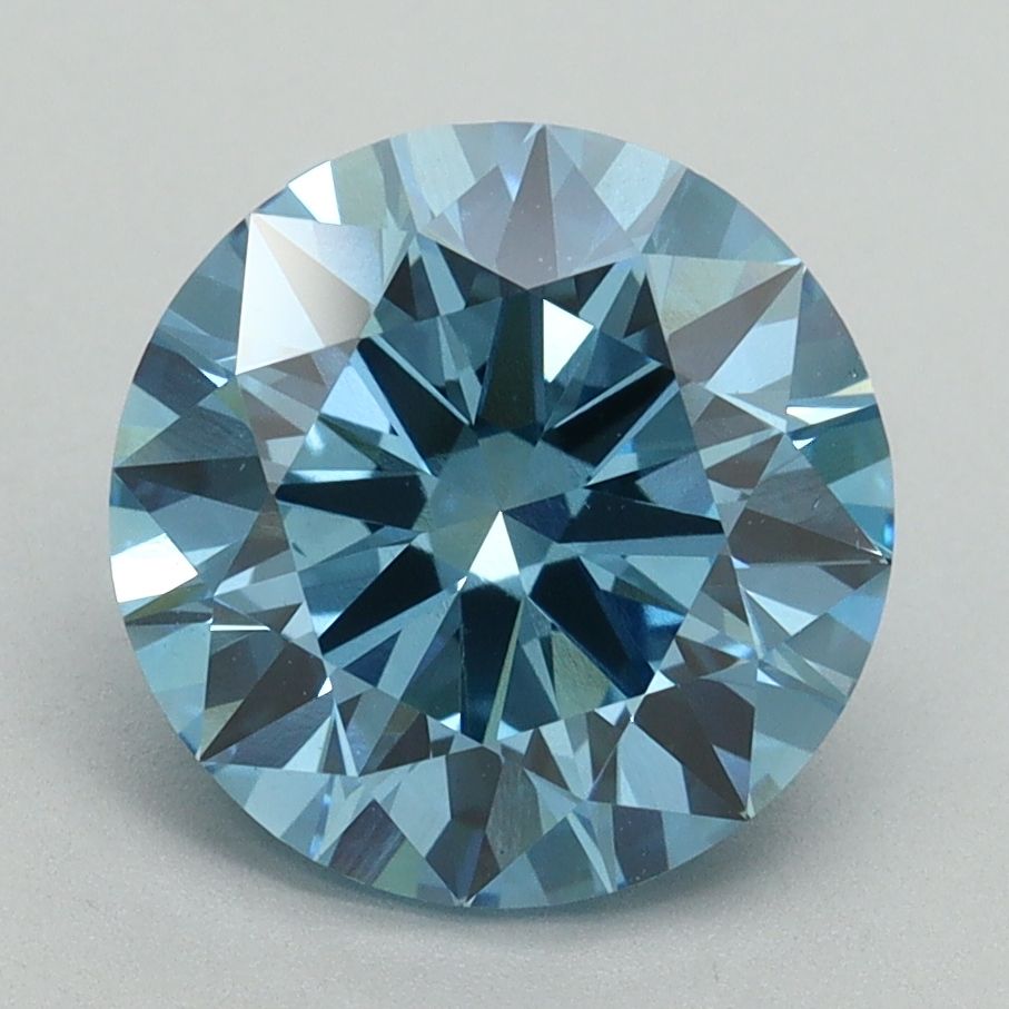 Lab-Grown ROUND Diamond - 3.13 Carat, Fancy Vivid Blue Color, VS1 Clarity | Sustainable Luxury, Dazzling Brilliance | IGI | Certified LG644442229