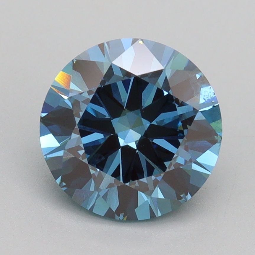 Lab-Grown ROUND Diamond - 2.02 Carat, Fancy Vivid Blue Color, SI1 Clarity | Sustainable Luxury, Dazzling Brilliance | IGI | Certified LG536297769