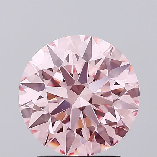 Lab-Grown ROUND Diamond - 2.51 Carat, Fancy Vivid Pink Color, VS1 Clarity | Sustainable Luxury, Dazzling Brilliance | IGI | Certified LG629499348