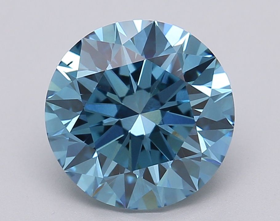 Lab-Grown ROUND Diamond - 2.5 Carat, Fancy Vivid Blue Color, VS1 Clarity | Sustainable Luxury, Dazzling Brilliance | IGI | Certified LG613349400