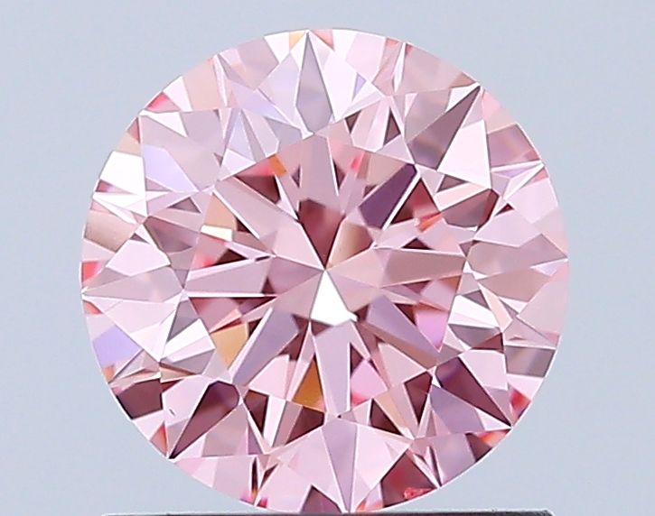 Lab-Grown ROUND Diamond - 1 Carat, Fancy Vivid Pink Color, VS2 Clarity | Sustainable Luxury, Dazzling Brilliance | IGI | Certified LG640401944