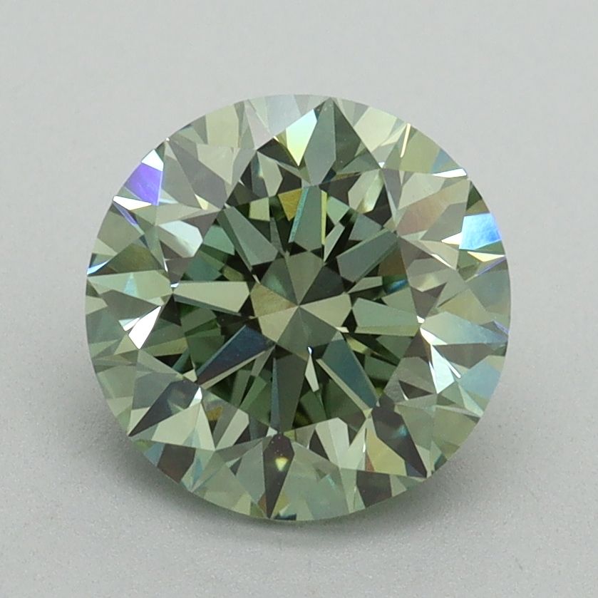 Lab-Grown ROUND Diamond - 2.04 Carat, Fancy Vivid Green Color, VVS2 Clarity | Sustainable Luxury, Dazzling Brilliance | IGI | Certified LG642454001