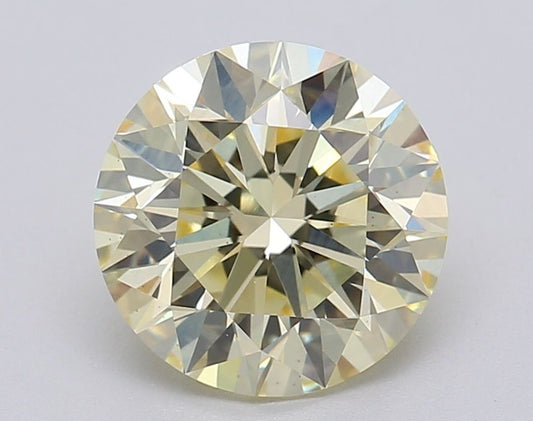 Lab-Grown ROUND Diamond - 2.03 Carat, Fancy Yellow Color, VS1 Clarity | Sustainable Luxury, Dazzling Brilliance | IGI | Certified LG610345367