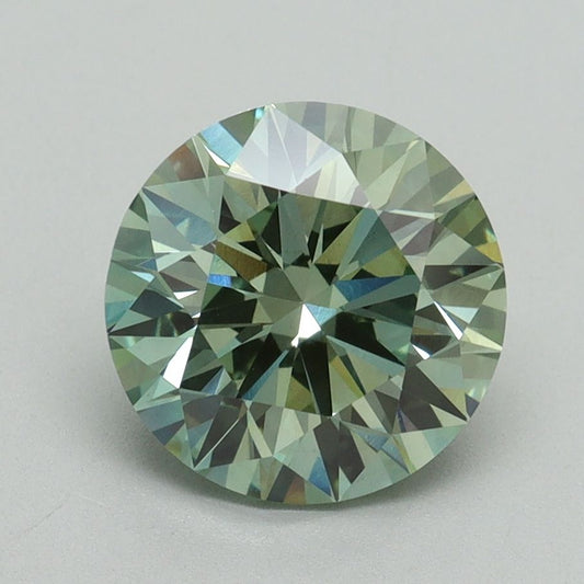 Lab-Grown ROUND Diamond - 2.24 Carat, Fancy Vivid Green Color, VS1 Clarity | Sustainable Luxury, Dazzling Brilliance | IGI | Certified LG644444420