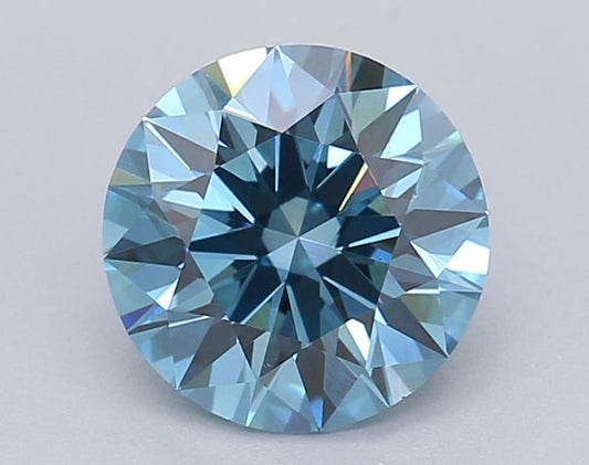 Lab-Grown ROUND Diamond - 1.44 Carat, Fancy Vivid Blue Color, VS2 Clarity | Sustainable Luxury, Dazzling Brilliance | IGI | Certified LG615361309