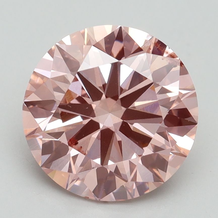 Lab-Grown ROUND Diamond - 3.07 Carat, Fancy Intense Pink Color, SI2 Clarity | Sustainable Luxury, Dazzling Brilliance | IGI | Certified LG522226762