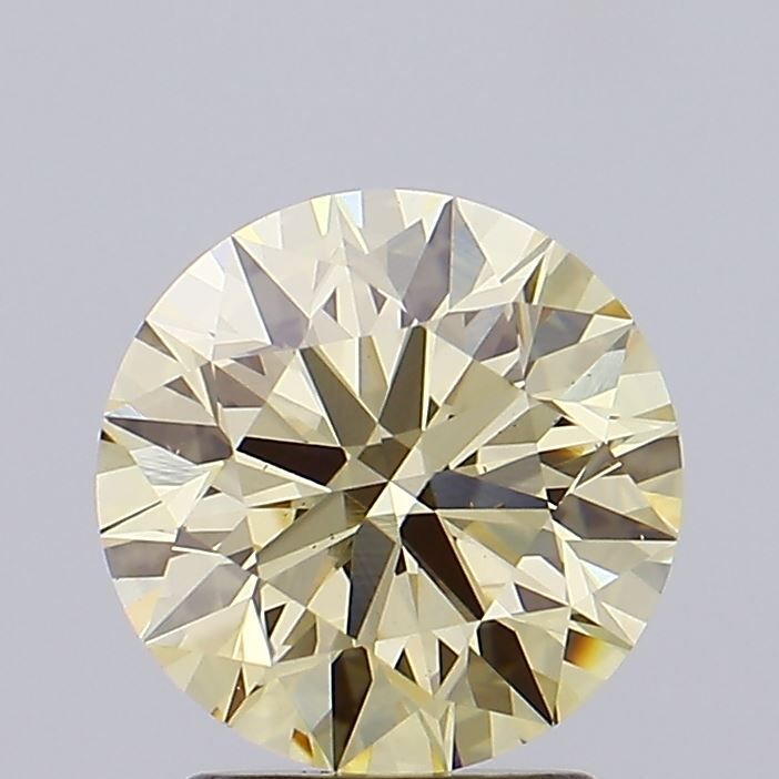 Lab-Grown ROUND Diamond - 2 Carat, Fancy Yellow Color, VS1 Clarity | Sustainable Luxury, Dazzling Brilliance | IGI | Certified LG639405965