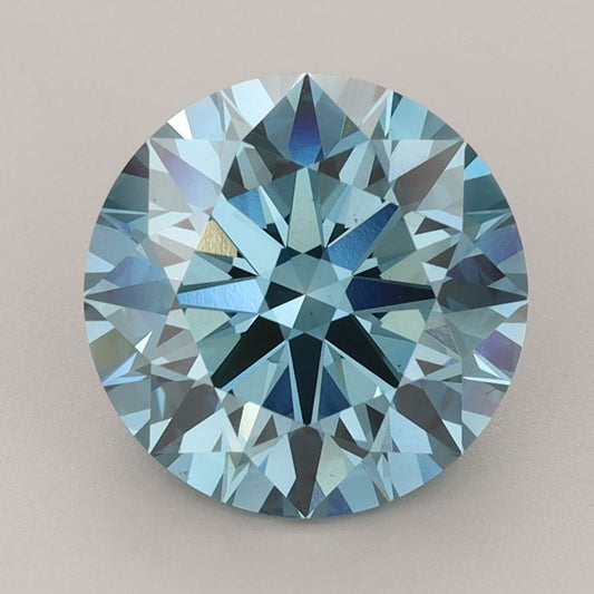 Lab-Grown ROUND Diamond - 4.07 Carat, Fancy Vivid Blue Color, VS1 Clarity | Sustainable Luxury, Dazzling Brilliance | IGI | Certified LG626451501