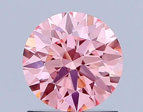 Lab-Grown ROUND Diamond - 1.01 Carat, Fancy Vivid Pink Color, VS2 Clarity | Sustainable Luxury, Dazzling Brilliance | IGI | Certified LG634415914