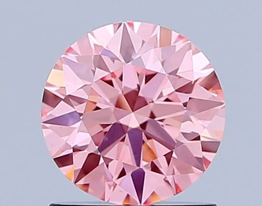 Lab-Grown ROUND Diamond - 1.01 Carat, Fancy Vivid Pink Color, VS2 Clarity | Sustainable Luxury, Dazzling Brilliance | IGI | Certified LG634415914