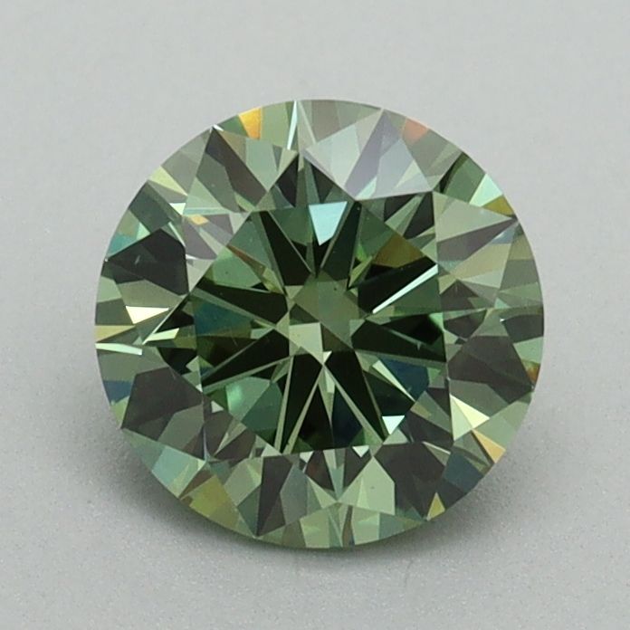 Lab-Grown ROUND Diamond - 1.1 Carat, Fancy Vivid Green Color, VS1 Clarity | Sustainable Luxury, Dazzling Brilliance | IGI | Certified LG640412536