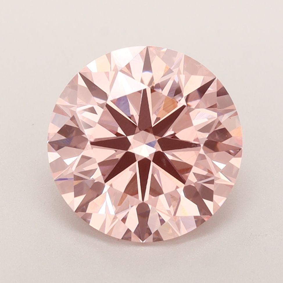 Lab-Grown ROUND Diamond - 3.2 Carat, Fancy Vivid Pink Color, VS1 Clarity | Sustainable Luxury, Dazzling Brilliance | IGI | Certified LG592364792