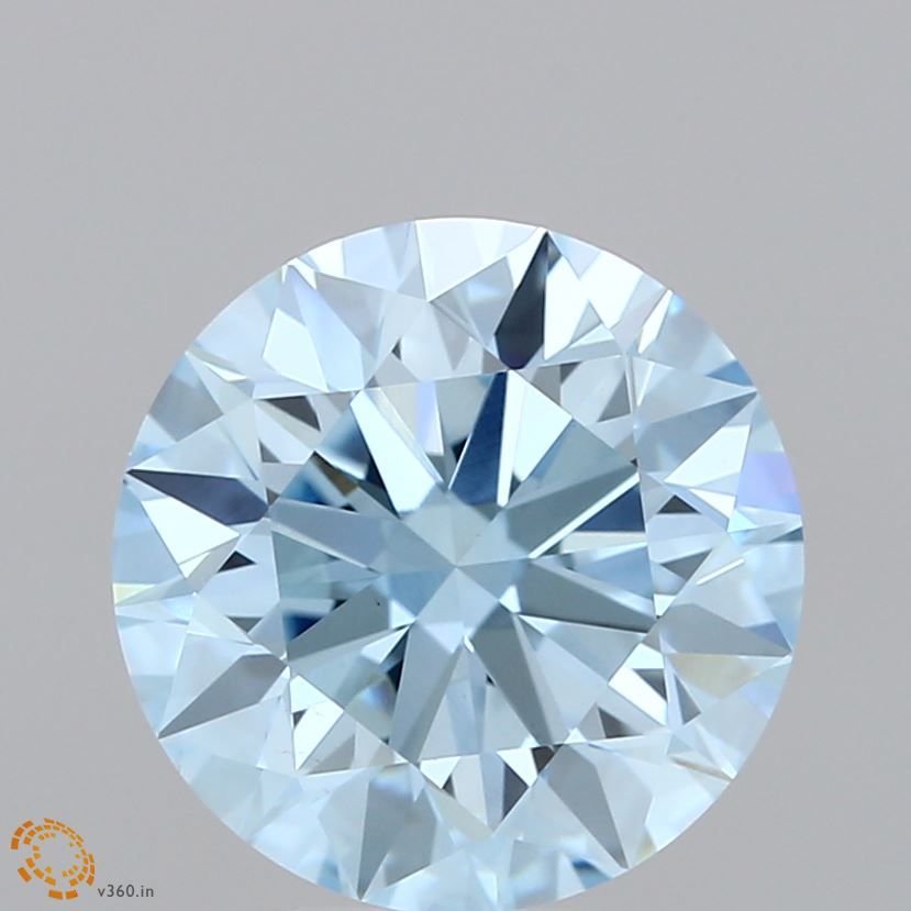 Lab-Grown ROUND Diamond - 3.79 Carat, Fancy Vivid Blue Color, VS1 Clarity | Sustainable Luxury, Dazzling Brilliance | IGI | Certified LG632454441