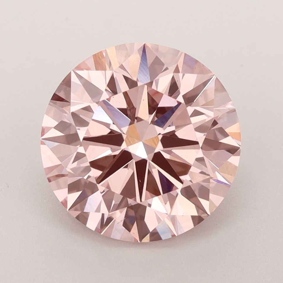 Lab-Grown ROUND Diamond - 3.33 Carat, Fancy Vivid Pink Color, VS1 Clarity | Sustainable Luxury, Dazzling Brilliance | IGI | Certified LG588342109