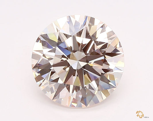 Lab-Grown ROUND Diamond - 3 Carat, Fancy Brownish Pink Color, VS1 Clarity | Sustainable Luxury, Dazzling Brilliance | IGI | Certified LG542222928