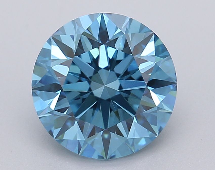 Lab-Grown ROUND Diamond - 2.06 Carat, Fancy Vivid Blue Color, VS1 Clarity | Sustainable Luxury, Dazzling Brilliance | IGI | Certified LG615361356